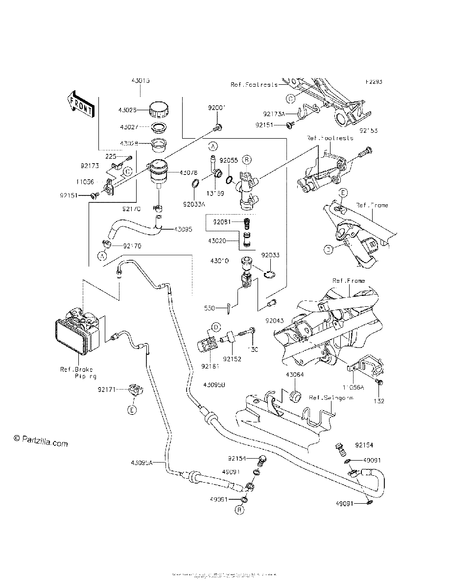 Diagrama de REAR MASTER CYLINDER