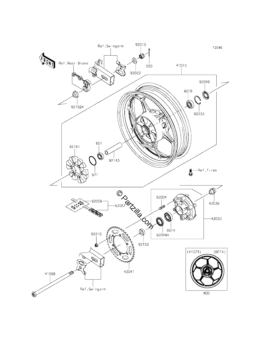 Diagrama de REAR WHEEL CHAIN