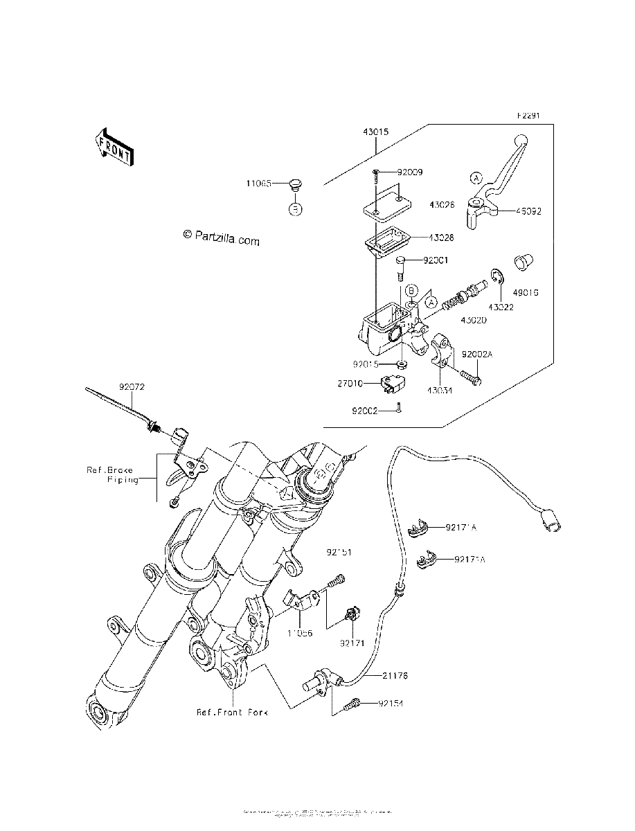 Diagrama de FRONT MASTER CYLINDER