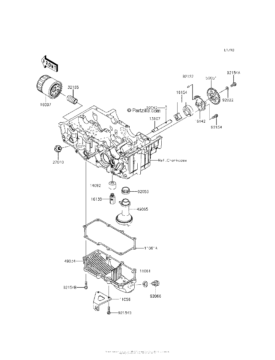 Diagrama de OIL PUMP OIL FILTER