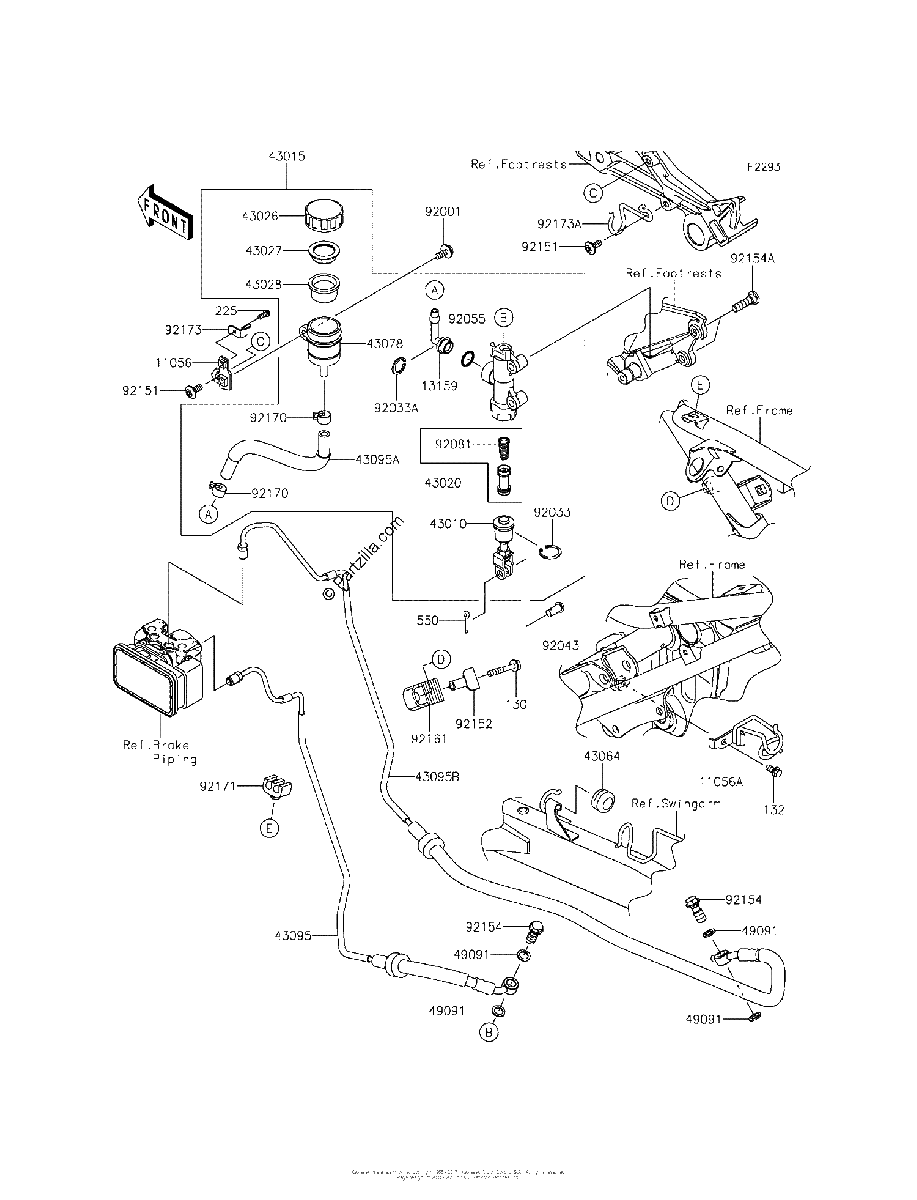 Diagrama de REAR MASTER CYLINDER