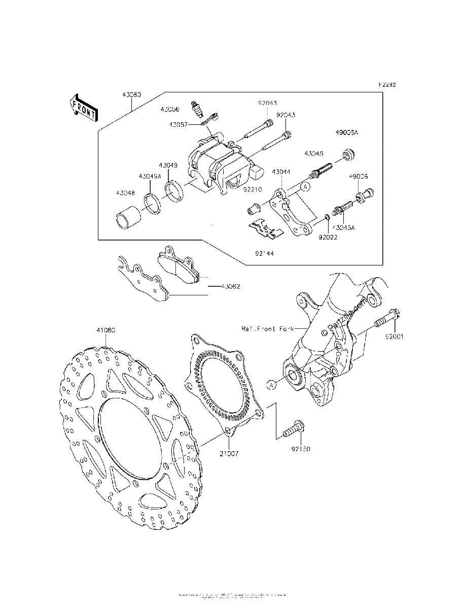 Diagrama de FRONT BRAKE