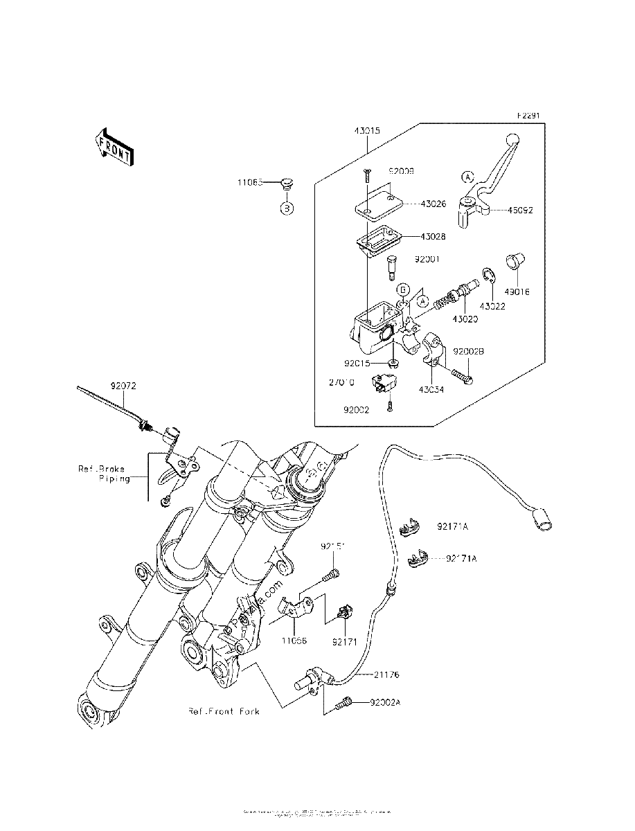 Diagrama de FRONT MASTER CYLINDER