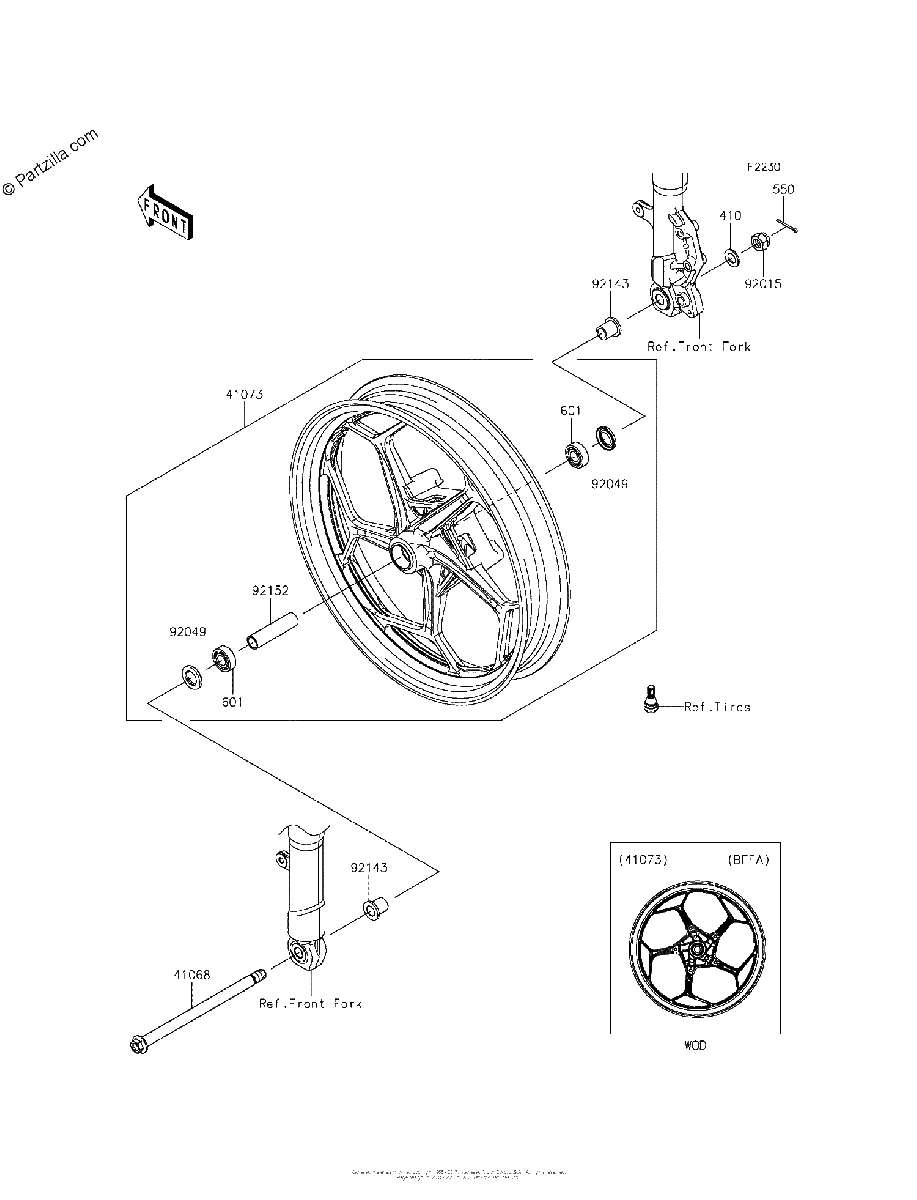 Diagrama de FRONT WHEEL