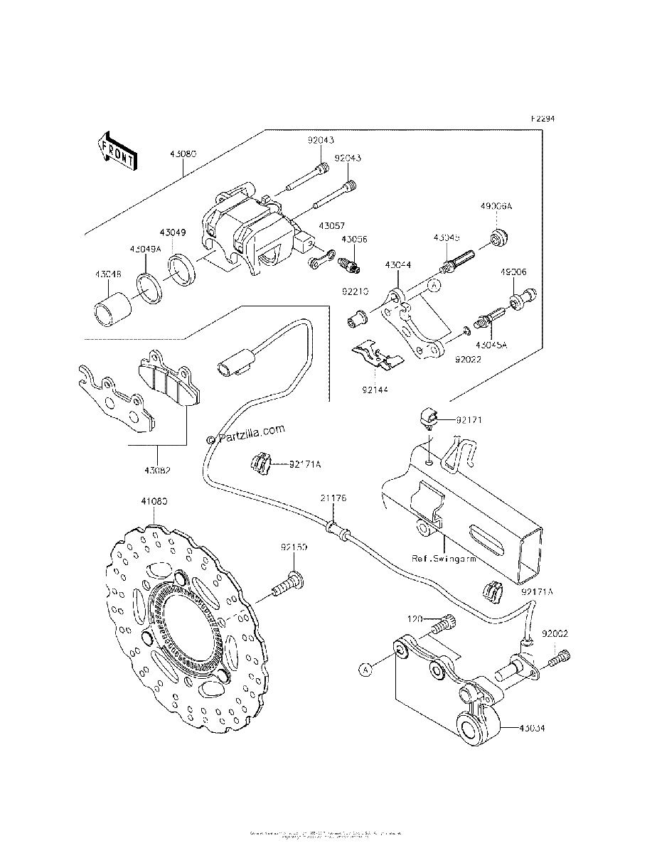 Diagrama de REAR BRAKE