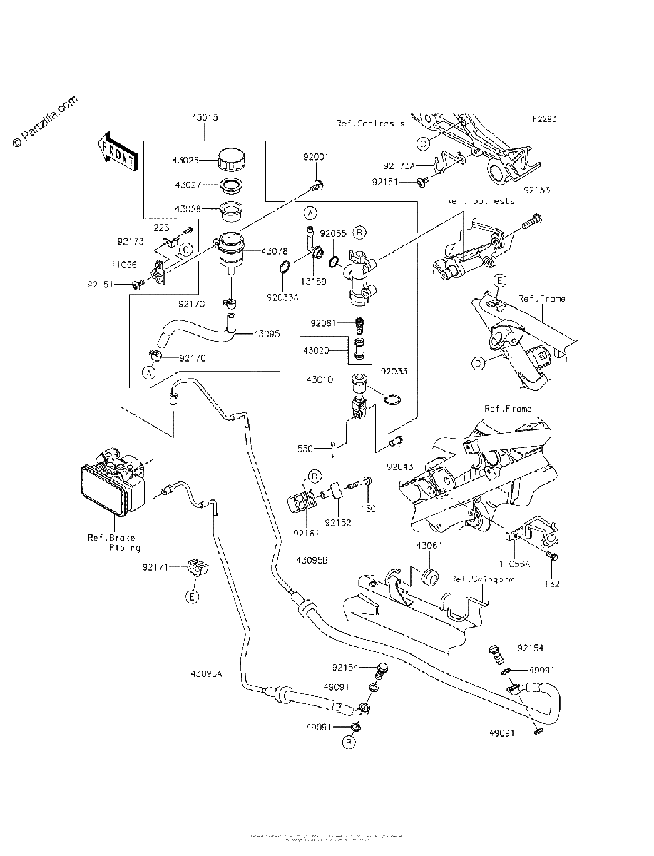 Diagrama de REAR MASTER CYLINDER