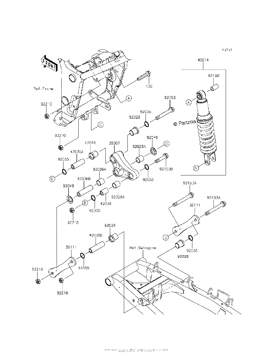 Diagrama de SUSPENSION SHOCK ABSORBER