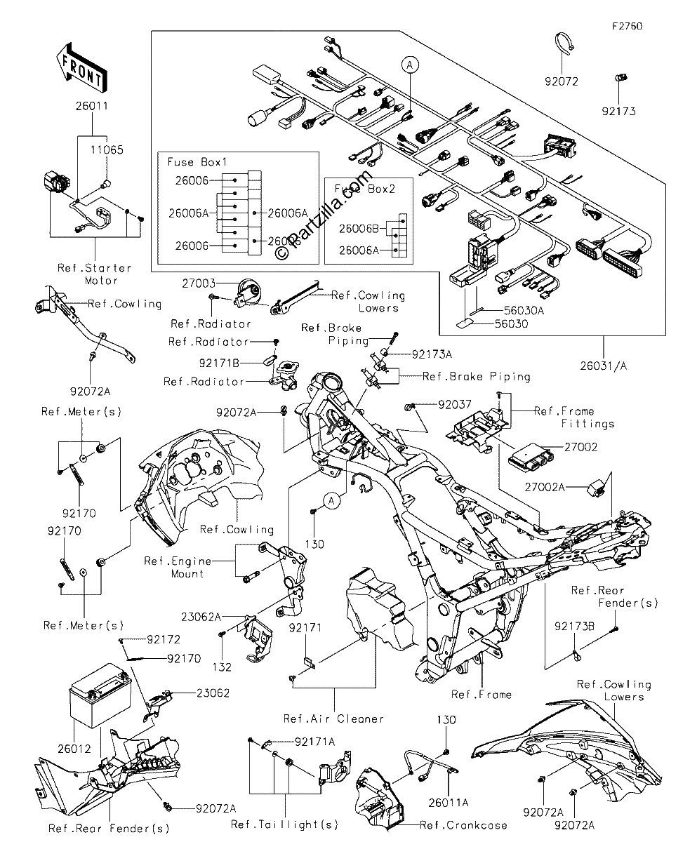Diagrama de CHASSIS ELECTRICAL EQUIPMENT