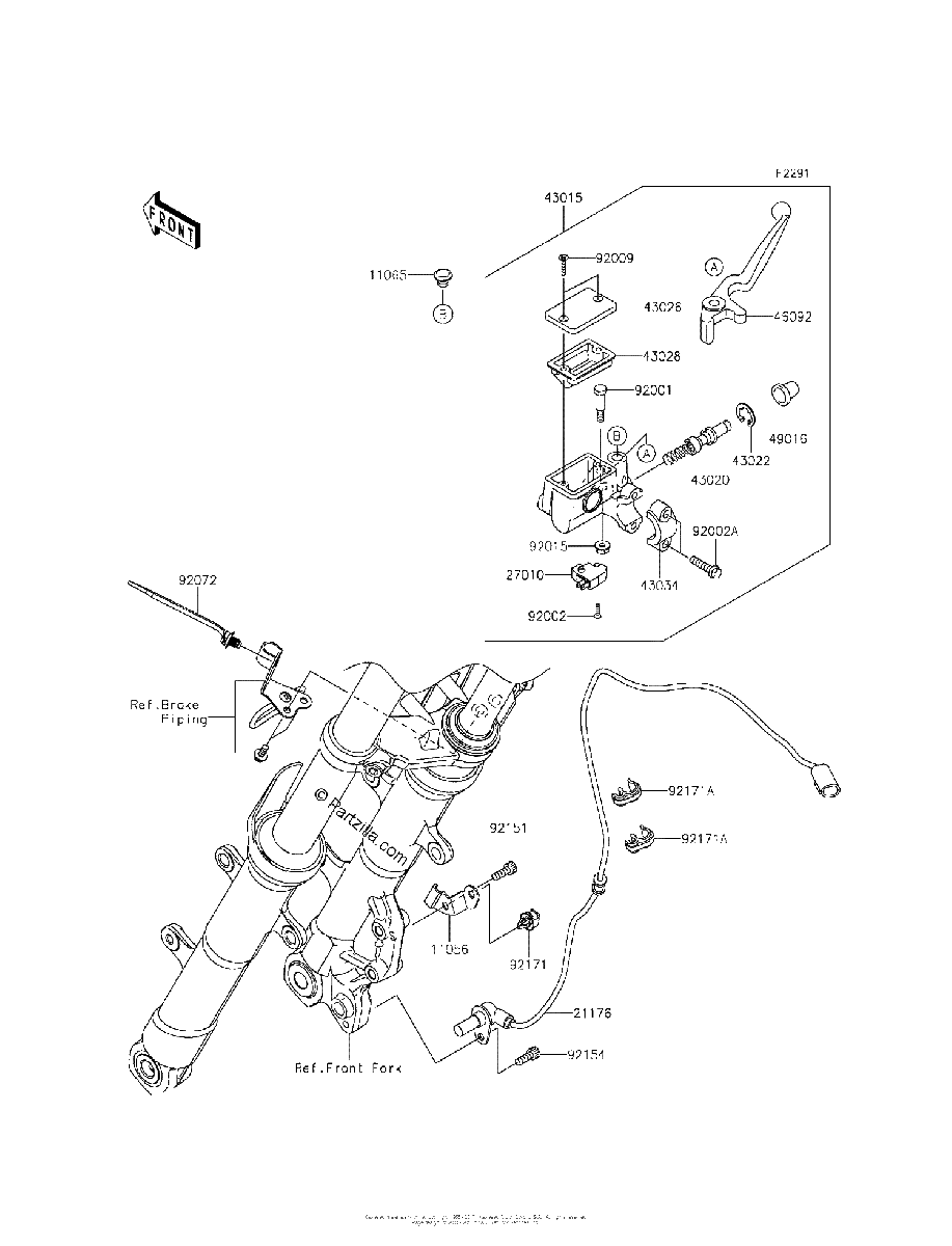 Diagrama de FRONT MASTER CYLINDER