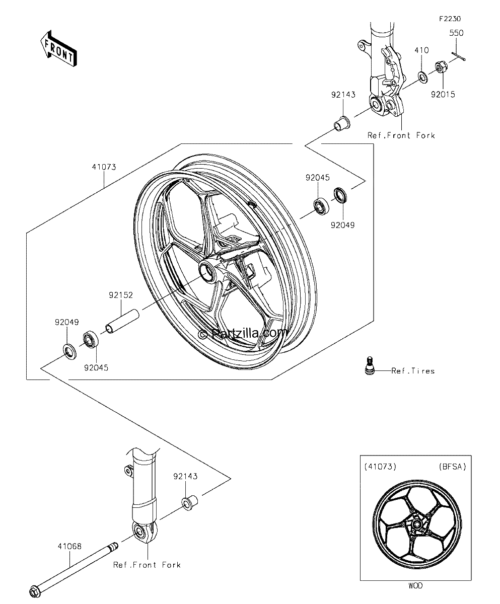 Diagrama de FRONT WHEEL
