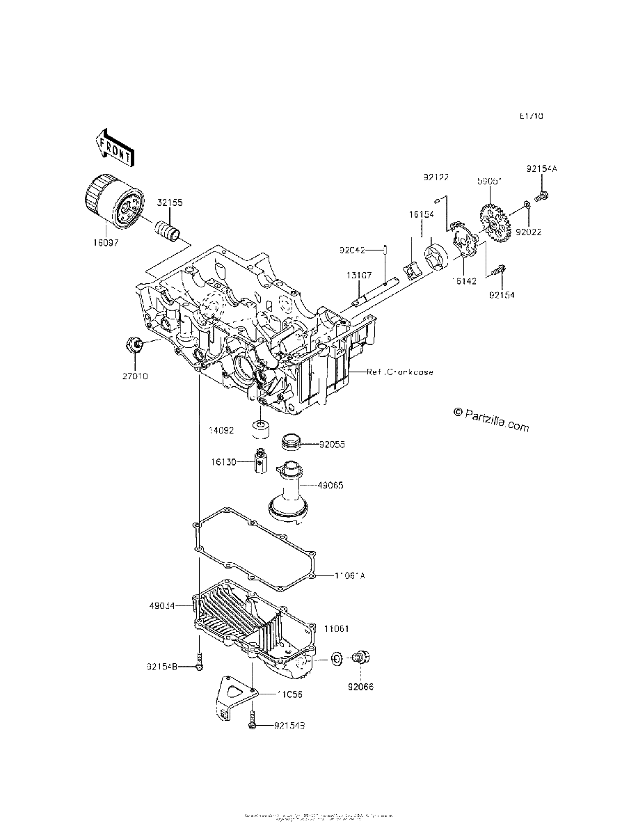 Diagrama de OIL PUMP OIL FILTER