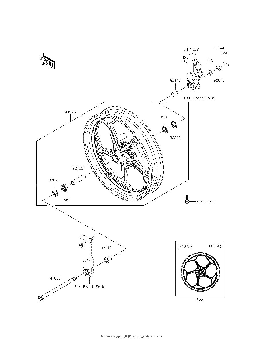 Diagrama de FRONT WHEEL