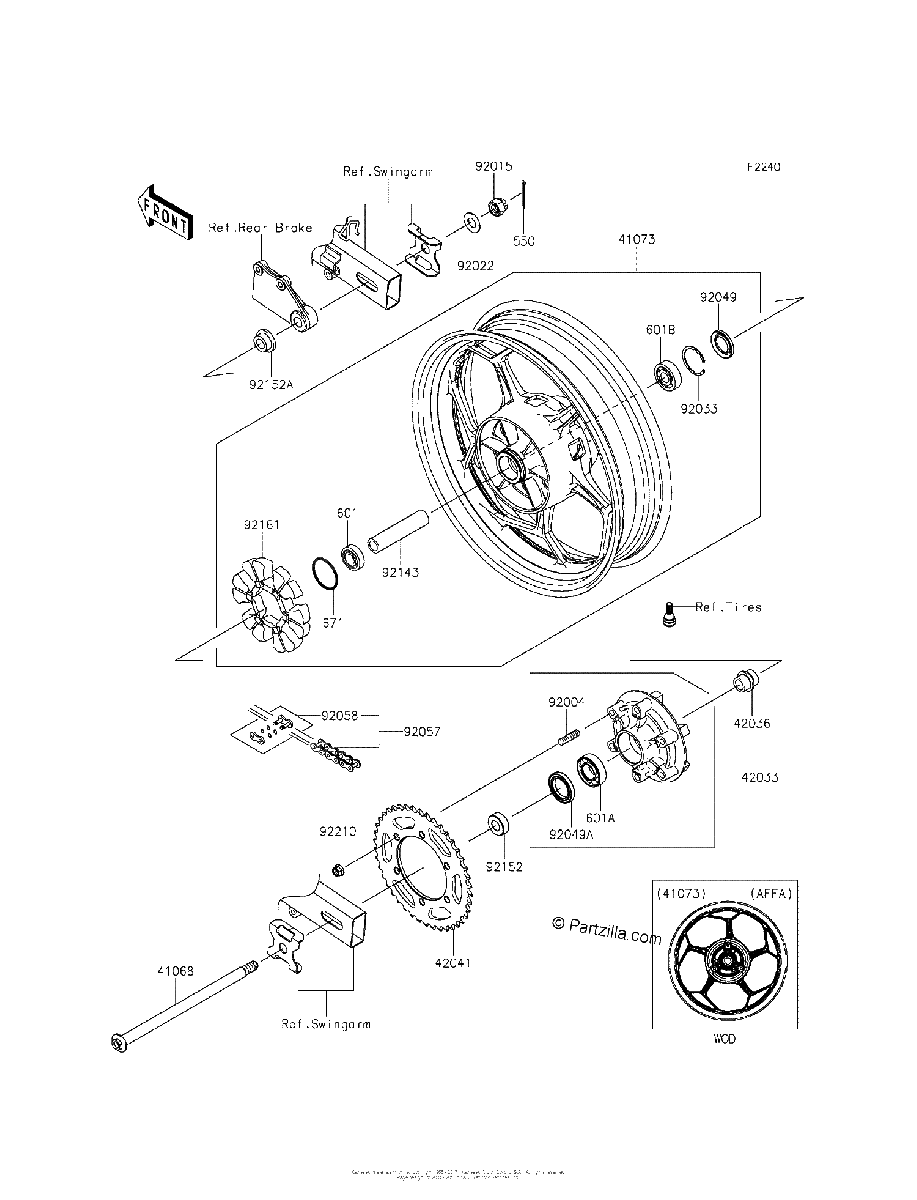 Diagrama de REAR WHEEL CHAIN