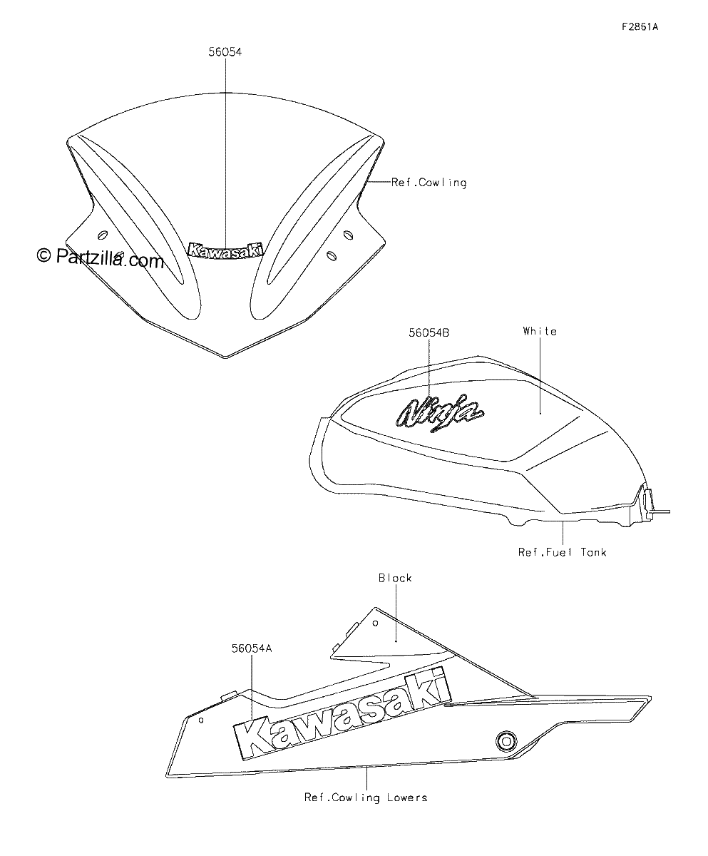 Diagrama de DECALS WHITE AFS