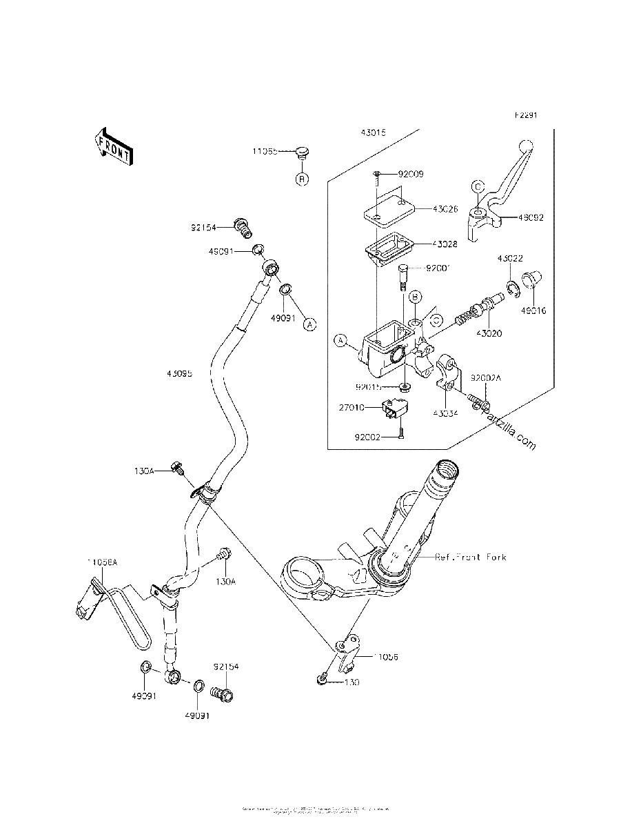Diagrama de FRONT MASTER CYLINDER