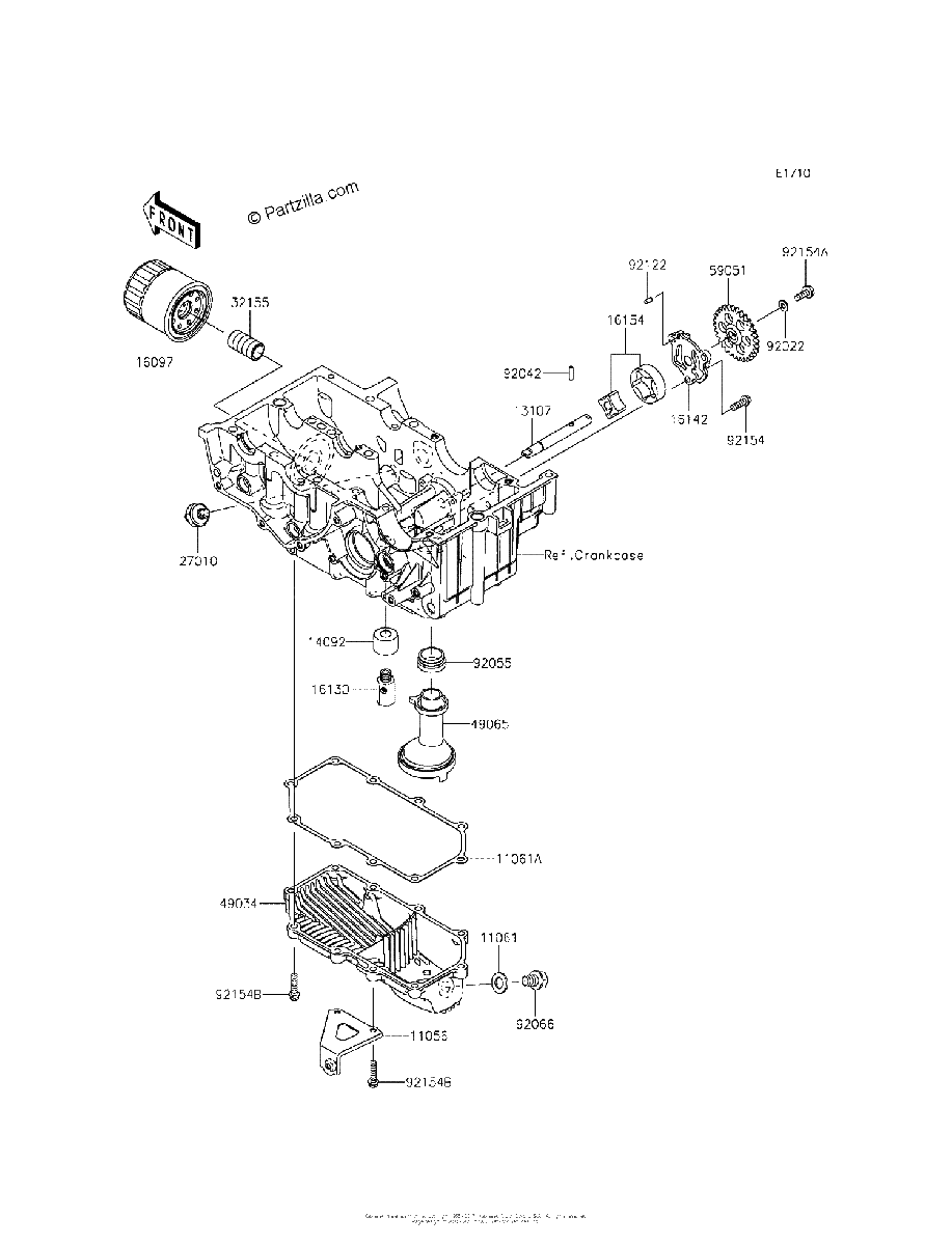 Diagrama de OIL PUMP OIL FILTER