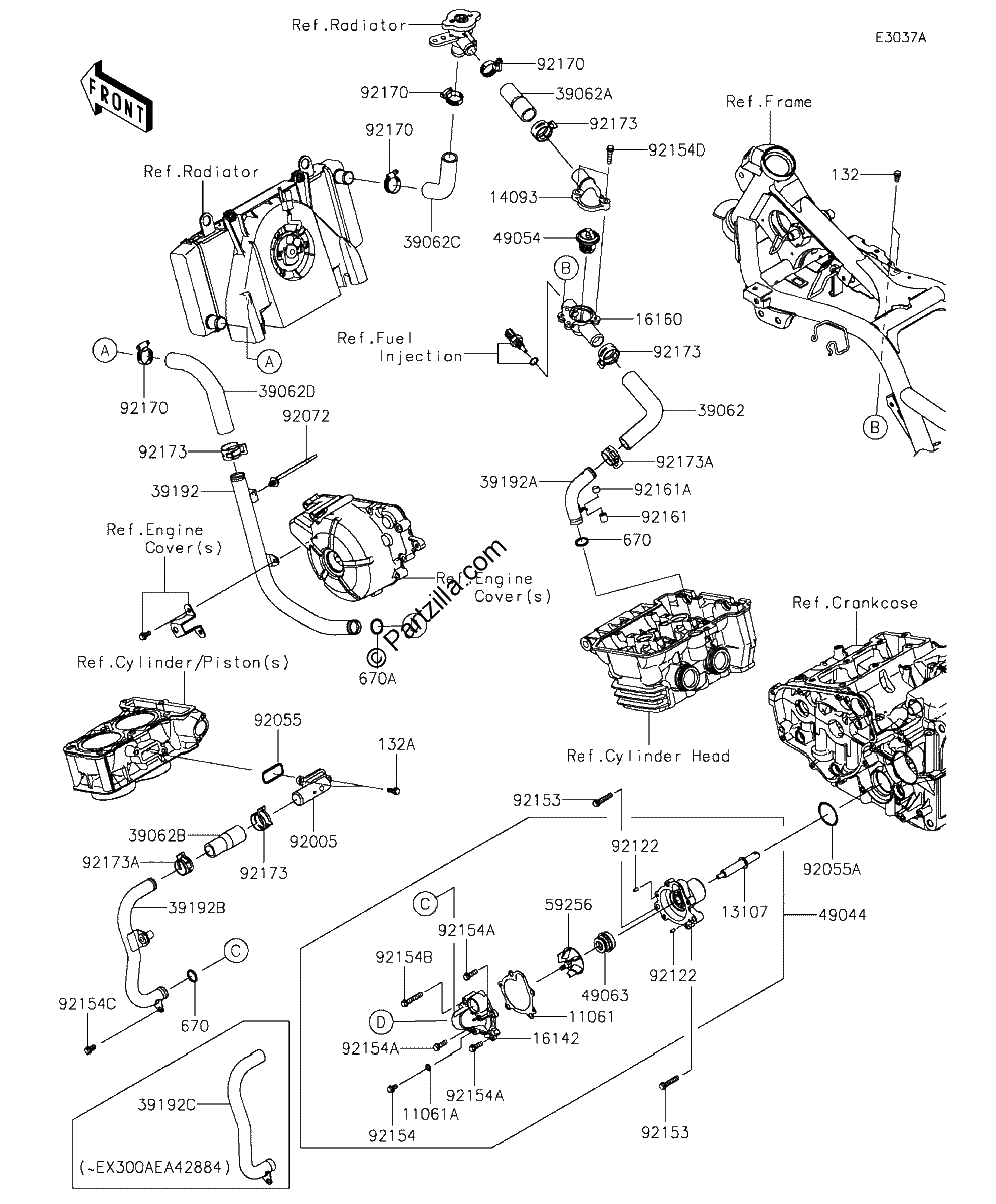 Diagrama de WATER PIPE EX300AEA39568