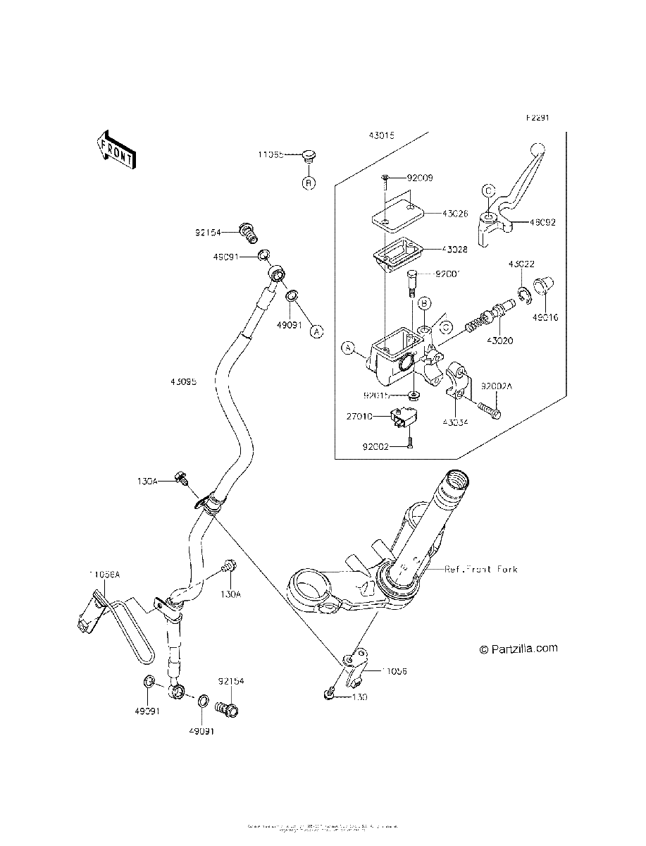 Diagrama de FRONT MASTER CYLINDER
