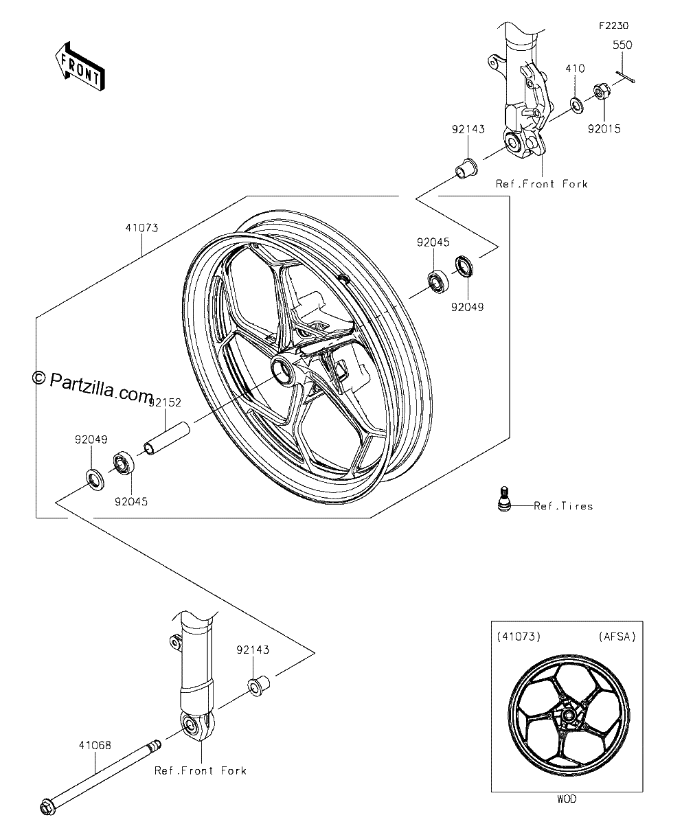Diagrama de FRONT WHEEL
