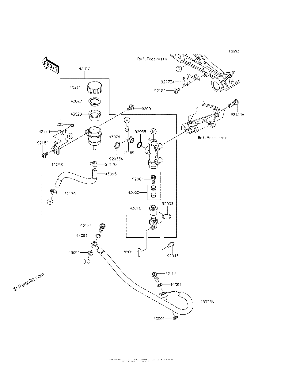 Diagrama de REAR MASTER CYLINDER
