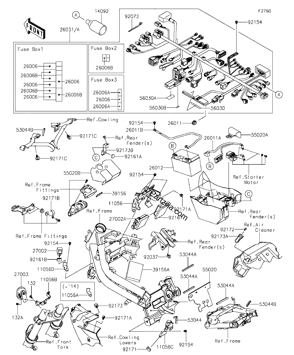 Diagrama de CHASSIS ELECTRICAL EQUIPMENT