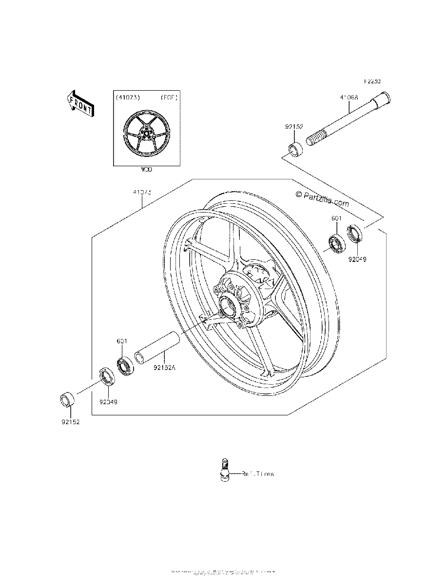 Diagrama de FRONT WHEEL