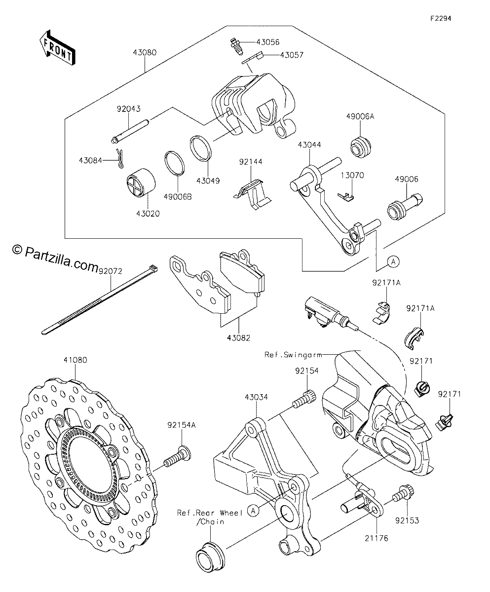 Diagrama de REAR BRAKE