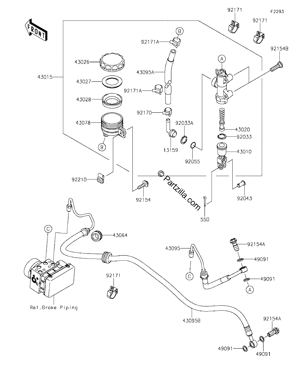 Diagrama de REAR MASTER CYLINDER