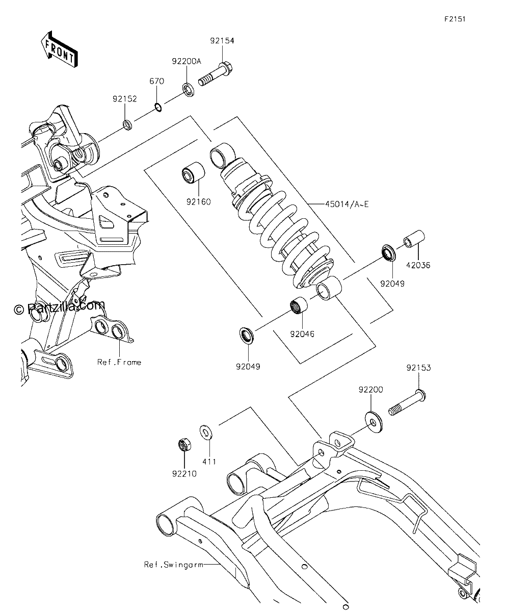 Diagrama de SUSPENSION SHOCK ABSORBER