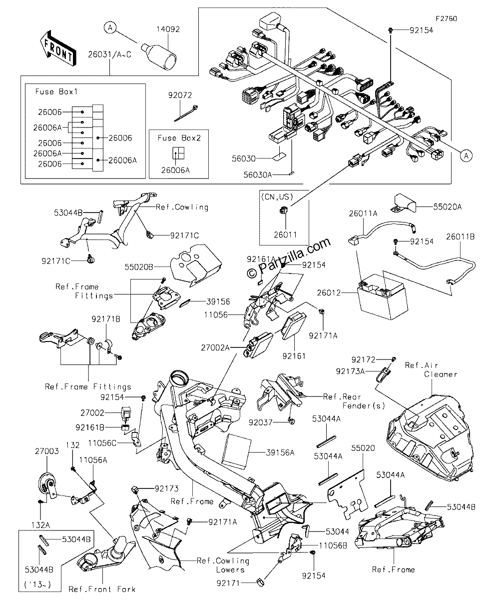 Diagrama de CHASSIS ELECTRICAL EQUIPMENT