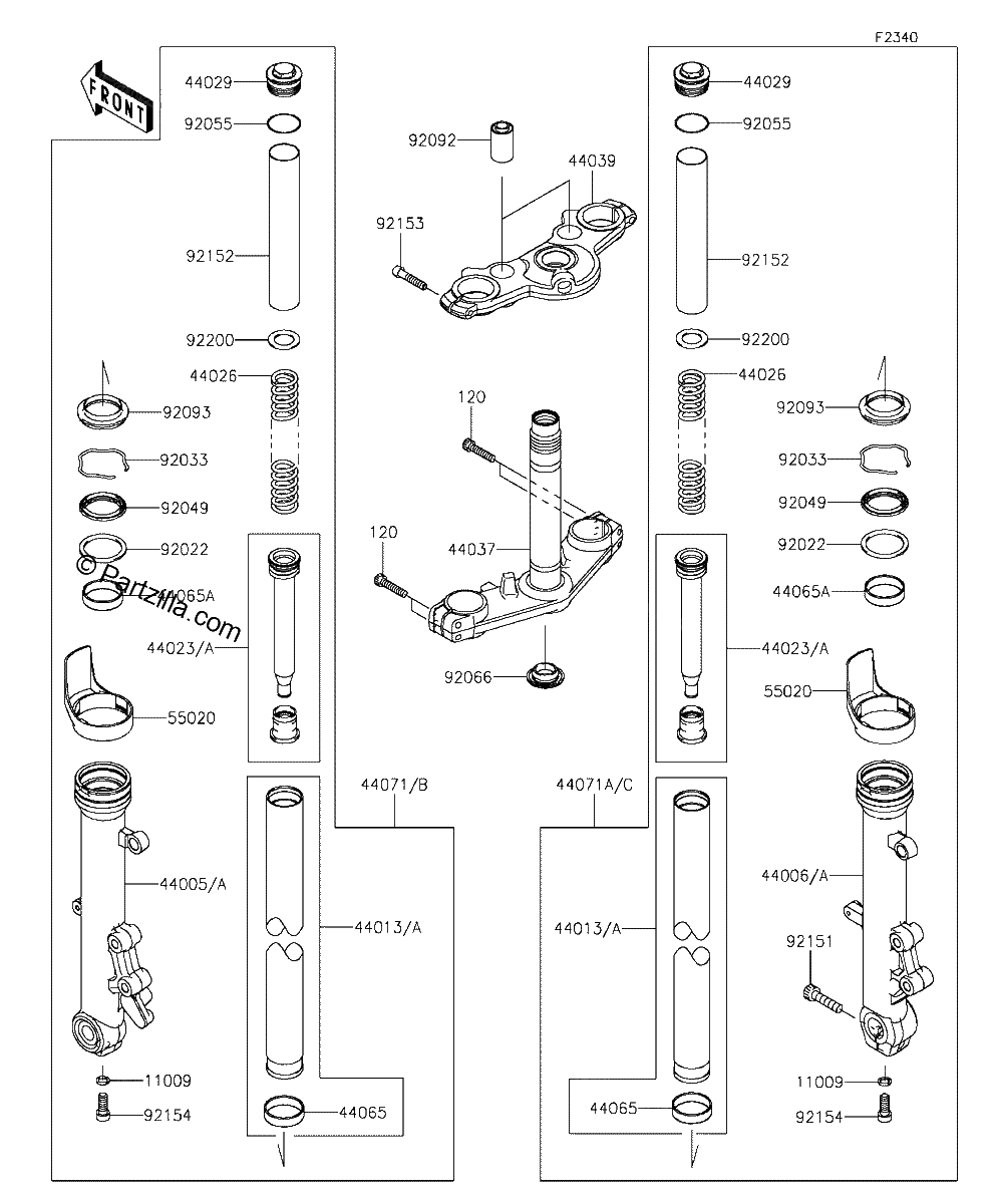 Diagrama de FRONT FORK
