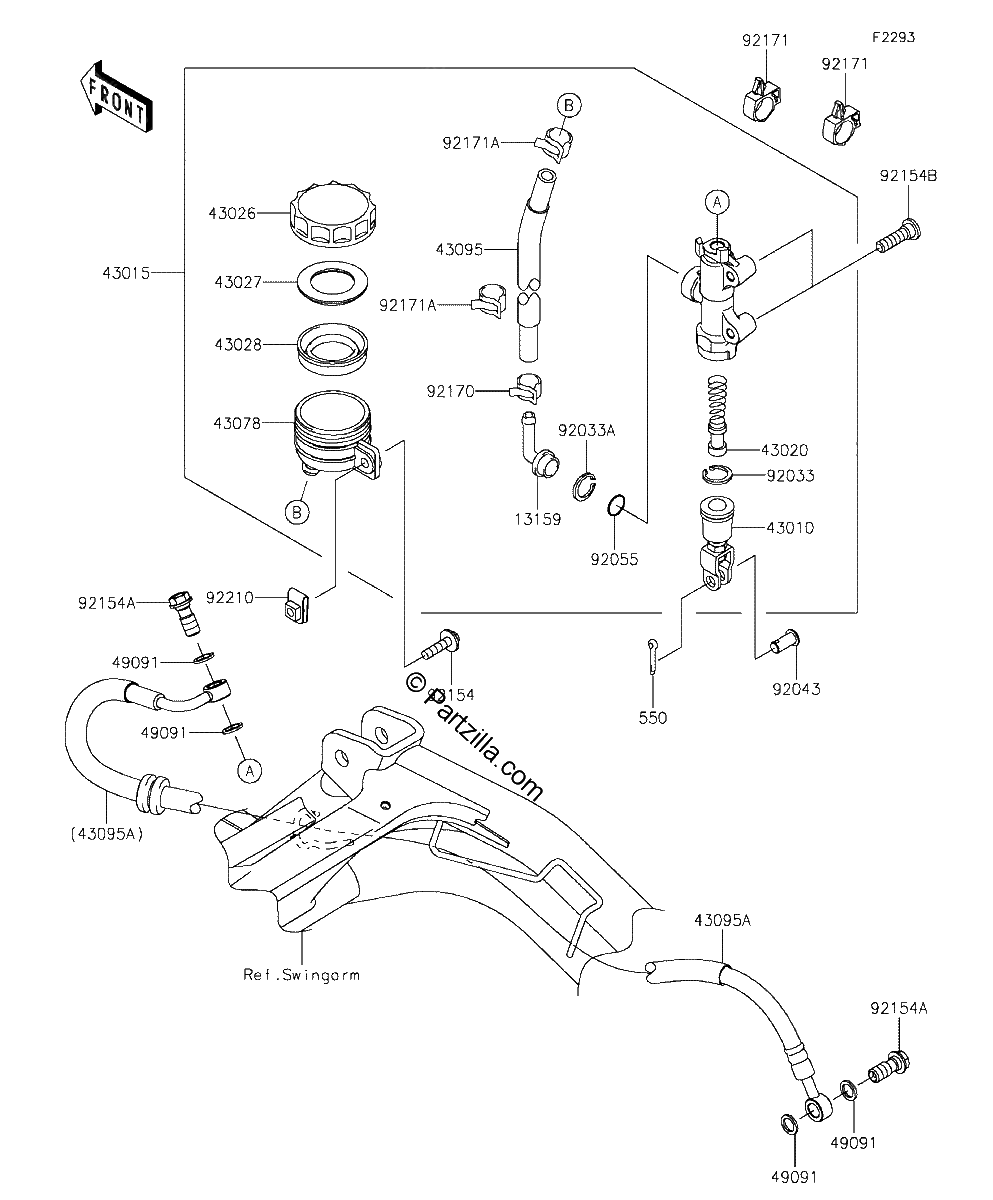 Diagrama de REAR MASTER CYLINDER