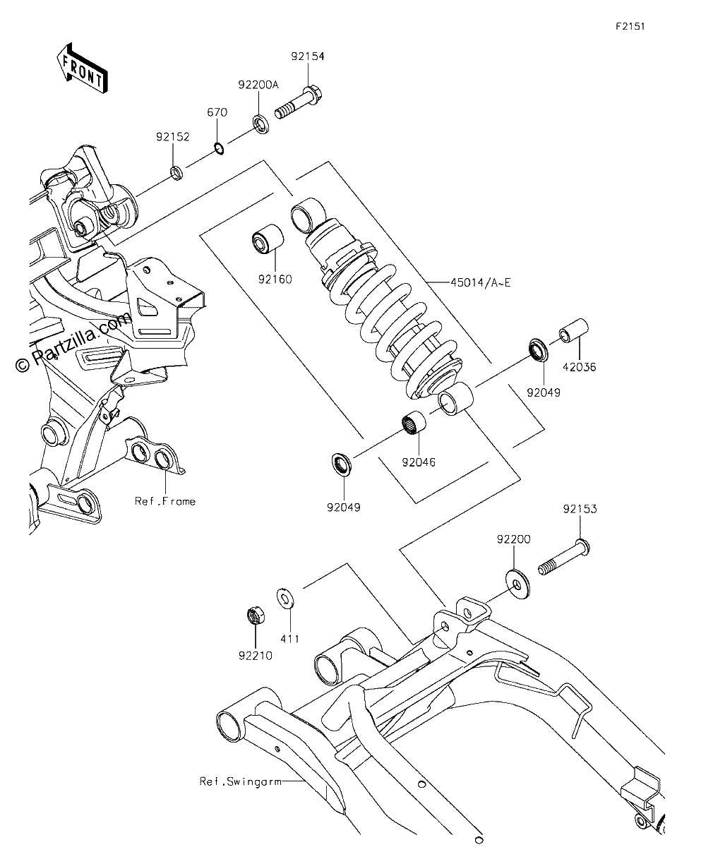 Diagrama de SUSPENSION SHOCK ABSORBER