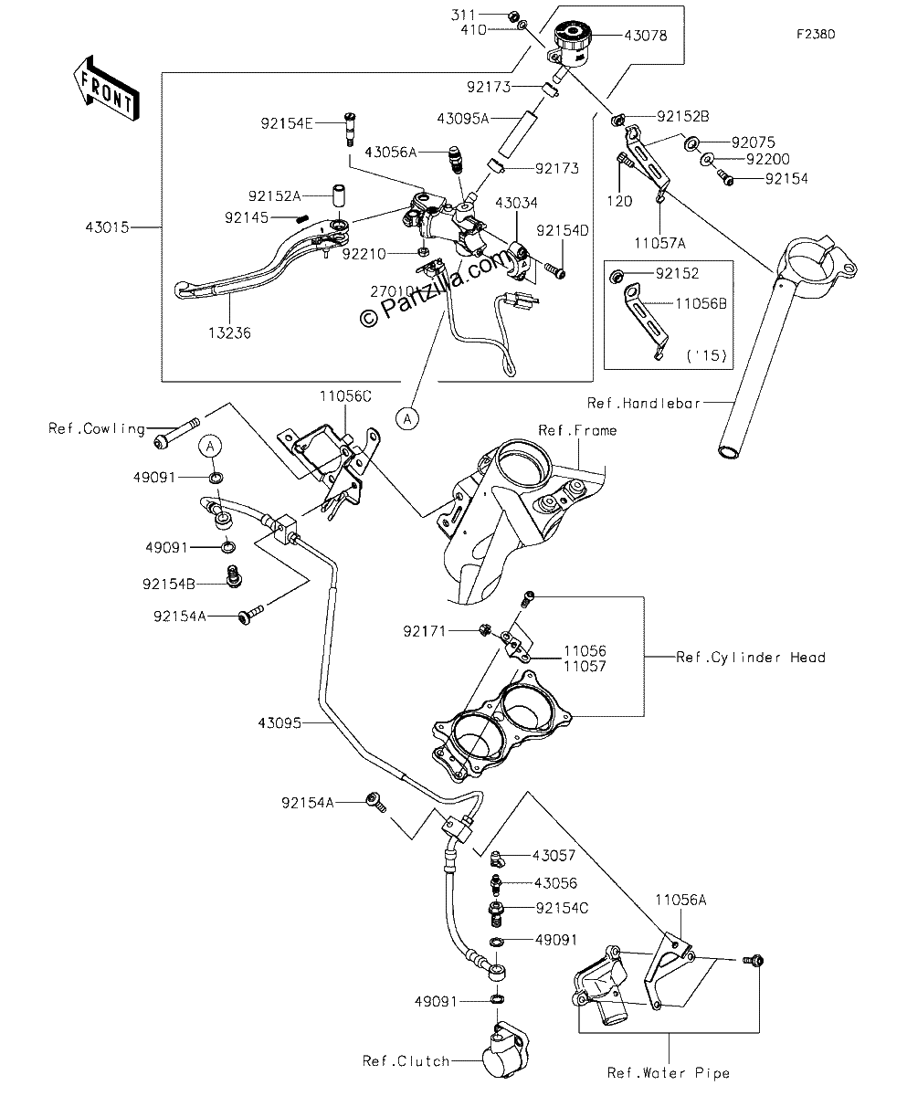 Diagrama de CLUTCH MASTER CYLINDER