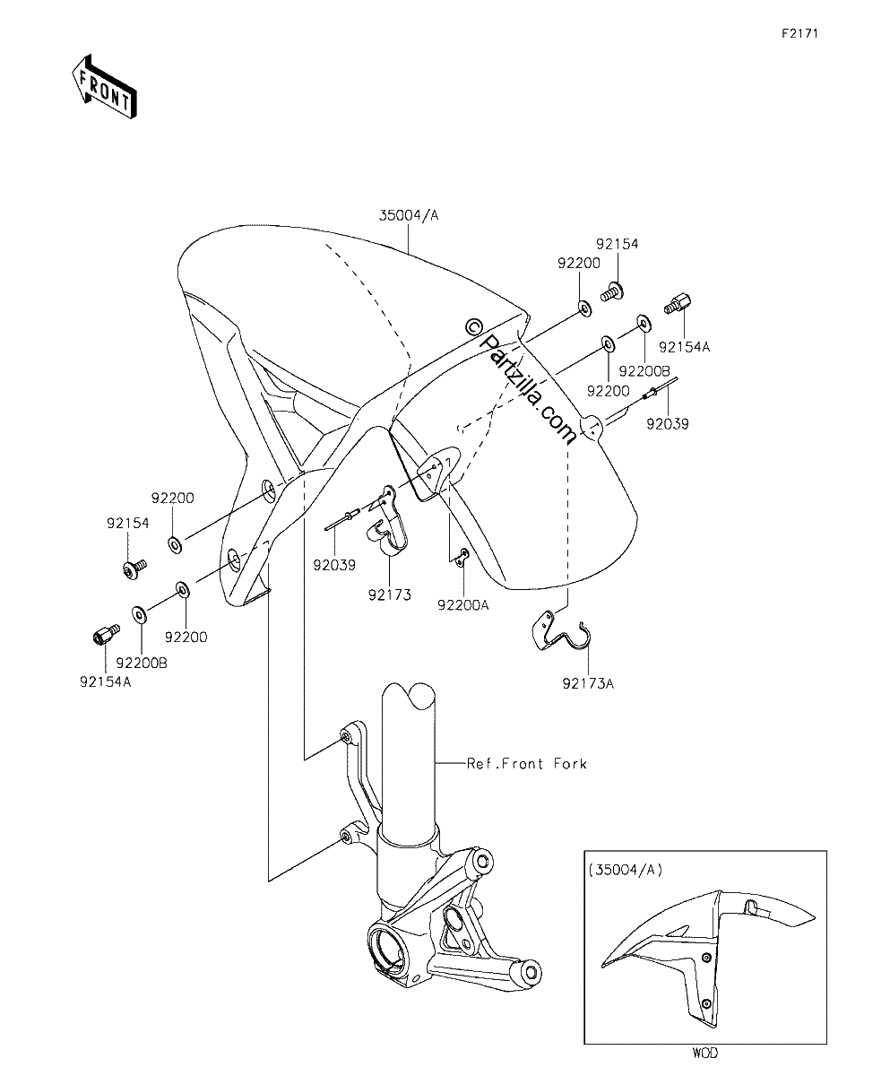 Diagrama de FRONT FENDER S