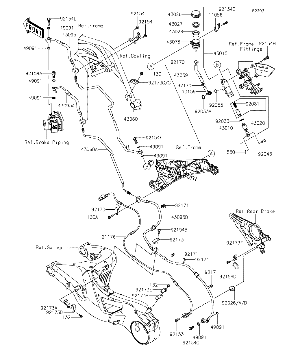 Diagrama de REAR MASTER CYLINDER