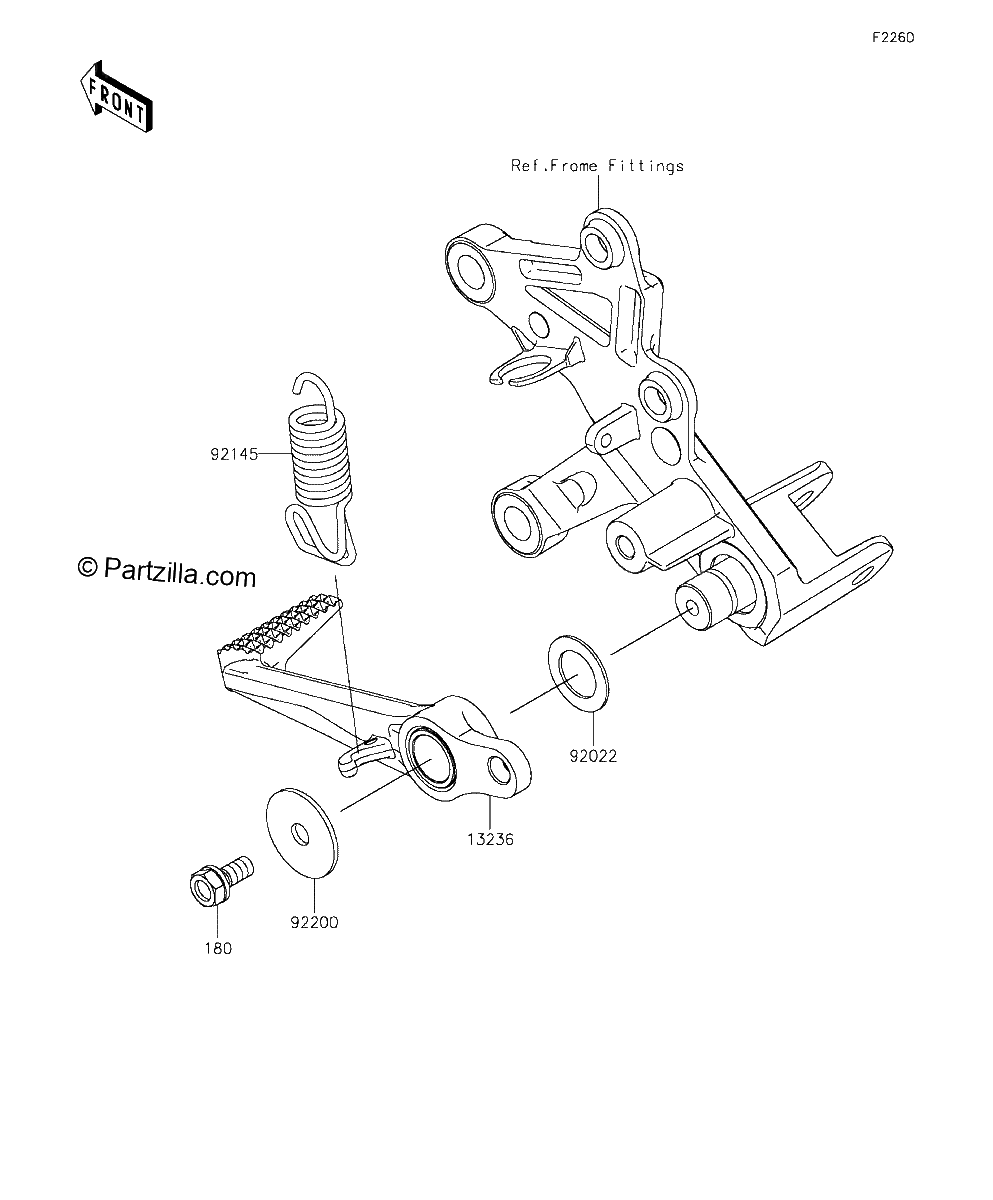 Diagrama de BRAKE PEDAL TORQUE LINK