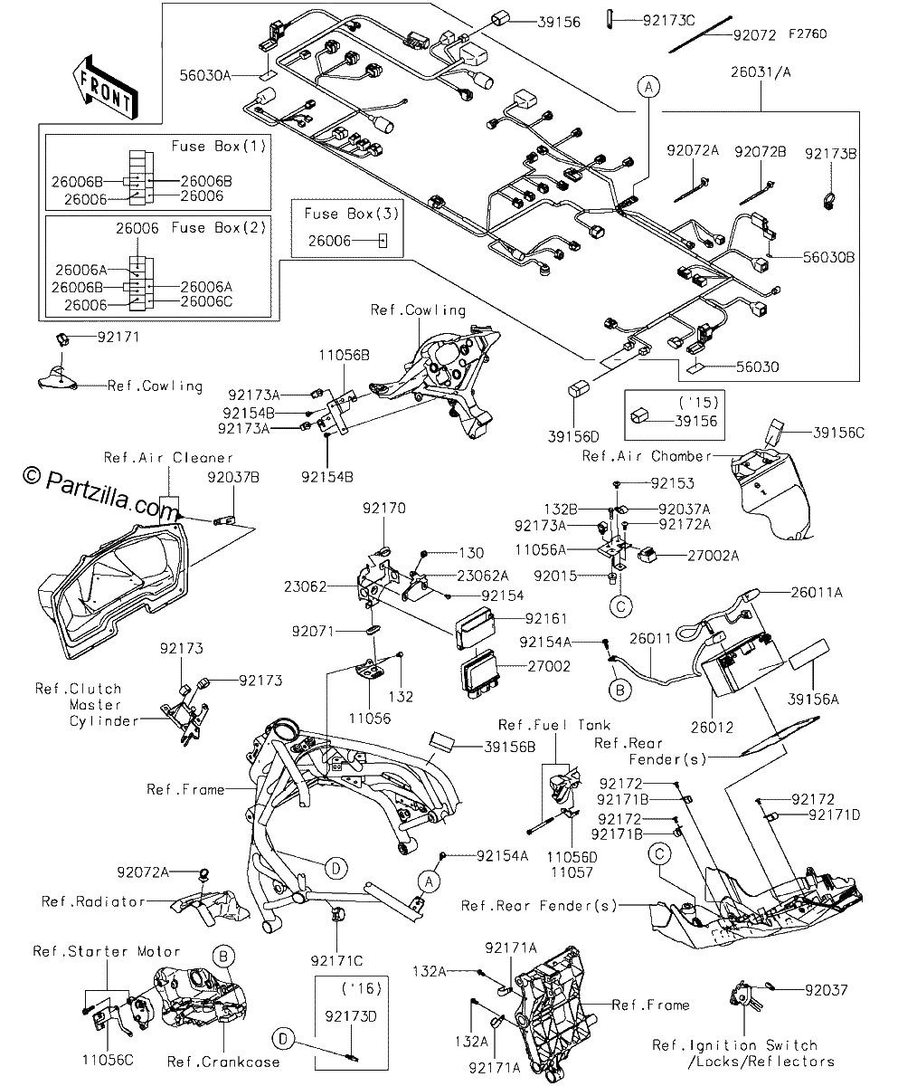 Diagrama de CHASSIS ELECTRICAL EQUIPMENT