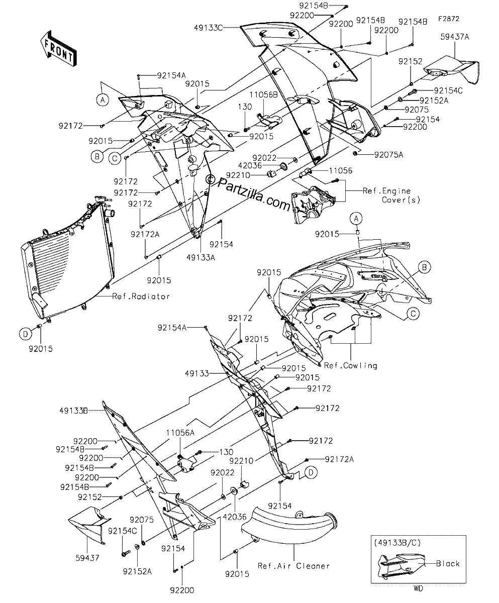 Diagrama de COWLING LOWERS PFF
