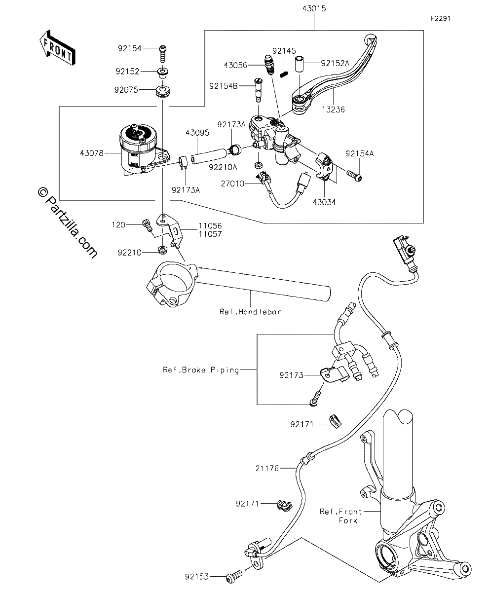 Diagrama de FRONT MASTER CYLINDER