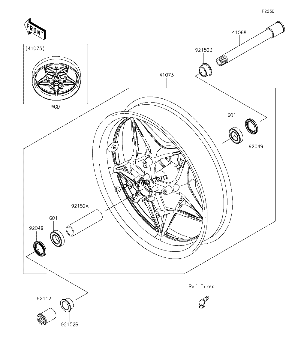 Diagrama de FRONT WHEEL