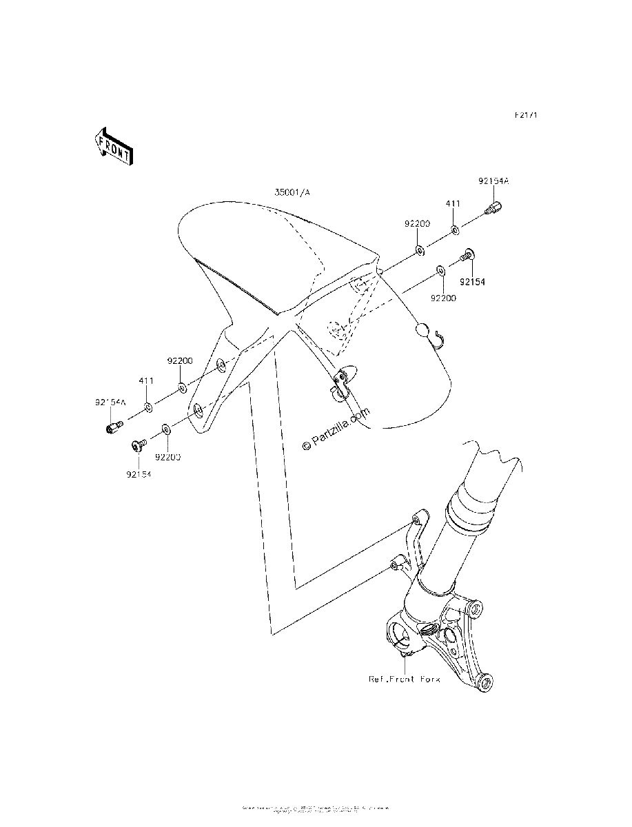 Diagrama de FRONT FENDER S