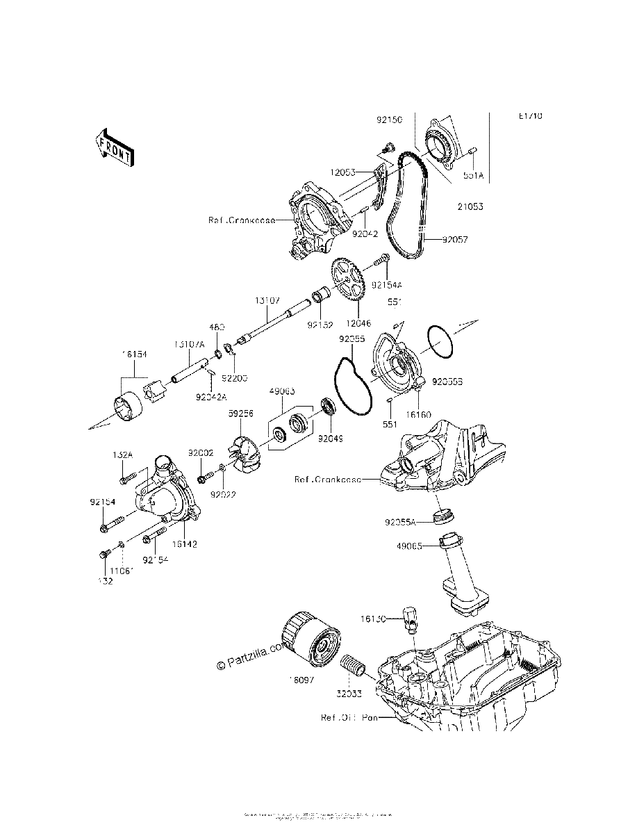 Diagrama de OIL PUMP OIL FILTER