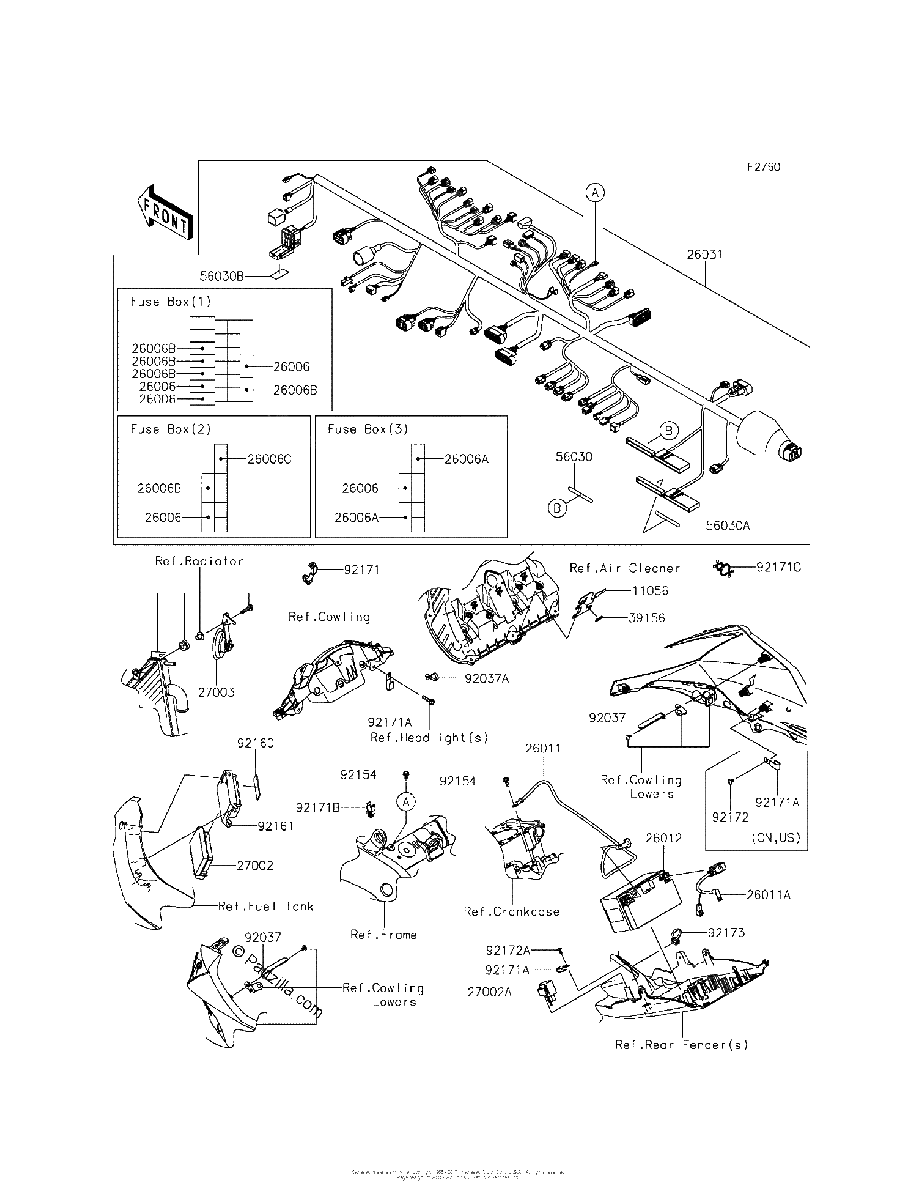 Diagrama de CHASSIS ELECTRICAL EQUIPMENT