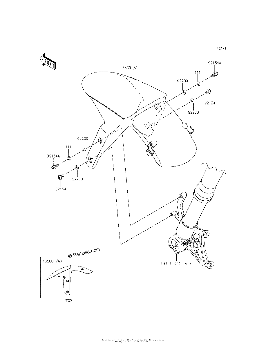 Diagrama de FRONT FENDER S