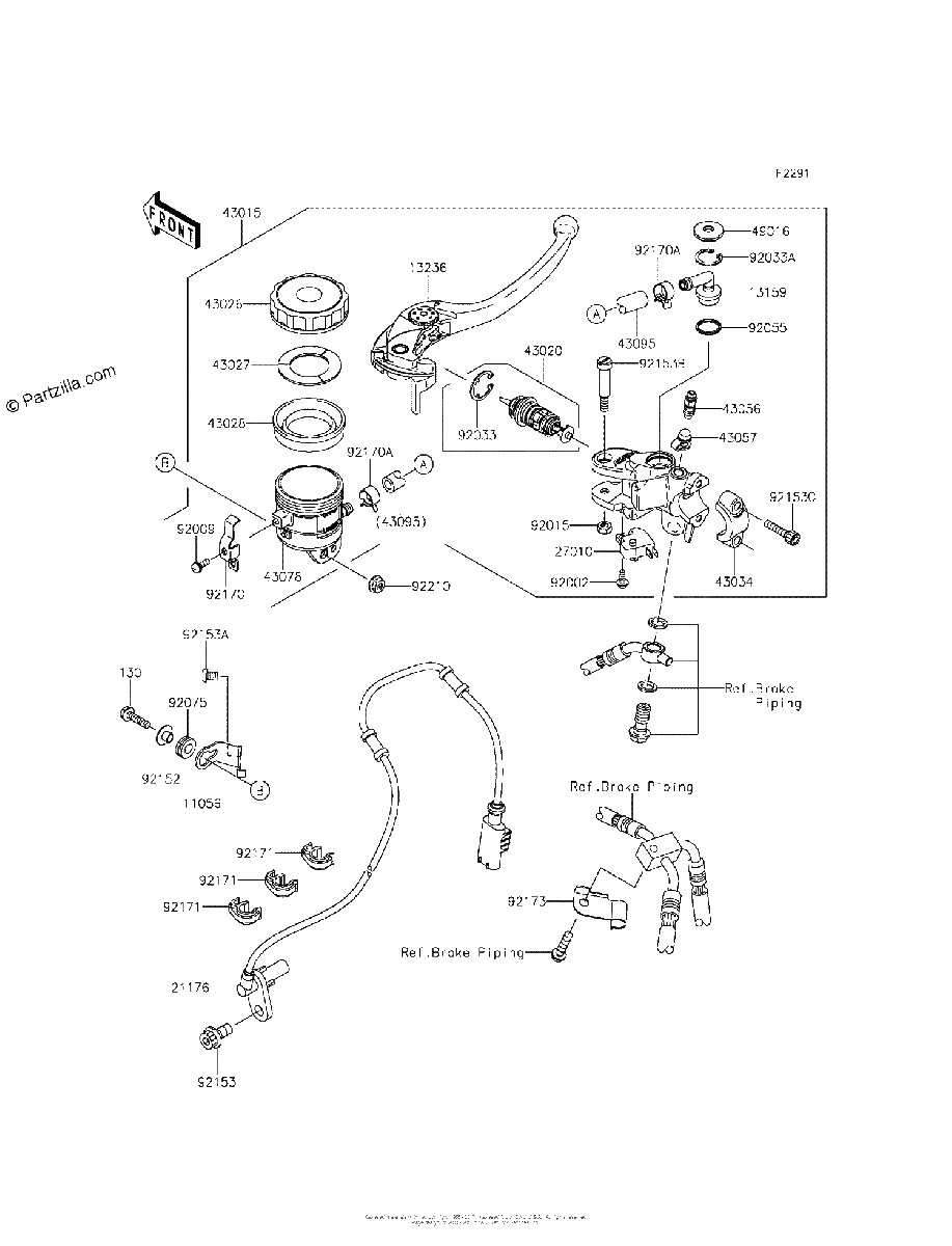 Diagrama de FRONT MASTER CYLINDER