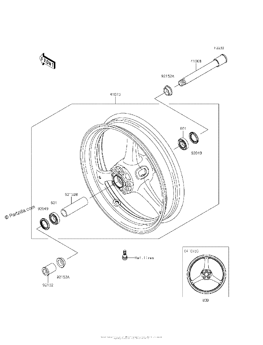 Diagrama de FRONT WHEEL