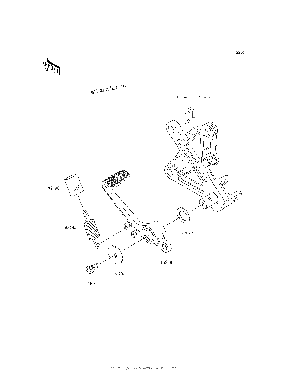Diagrama de BRAKE PEDAL TORQUE LINK
