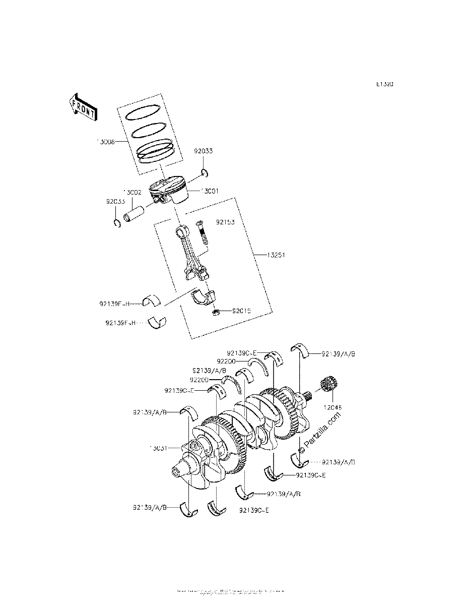 Diagrama de CRANKSHAFT PISTON S