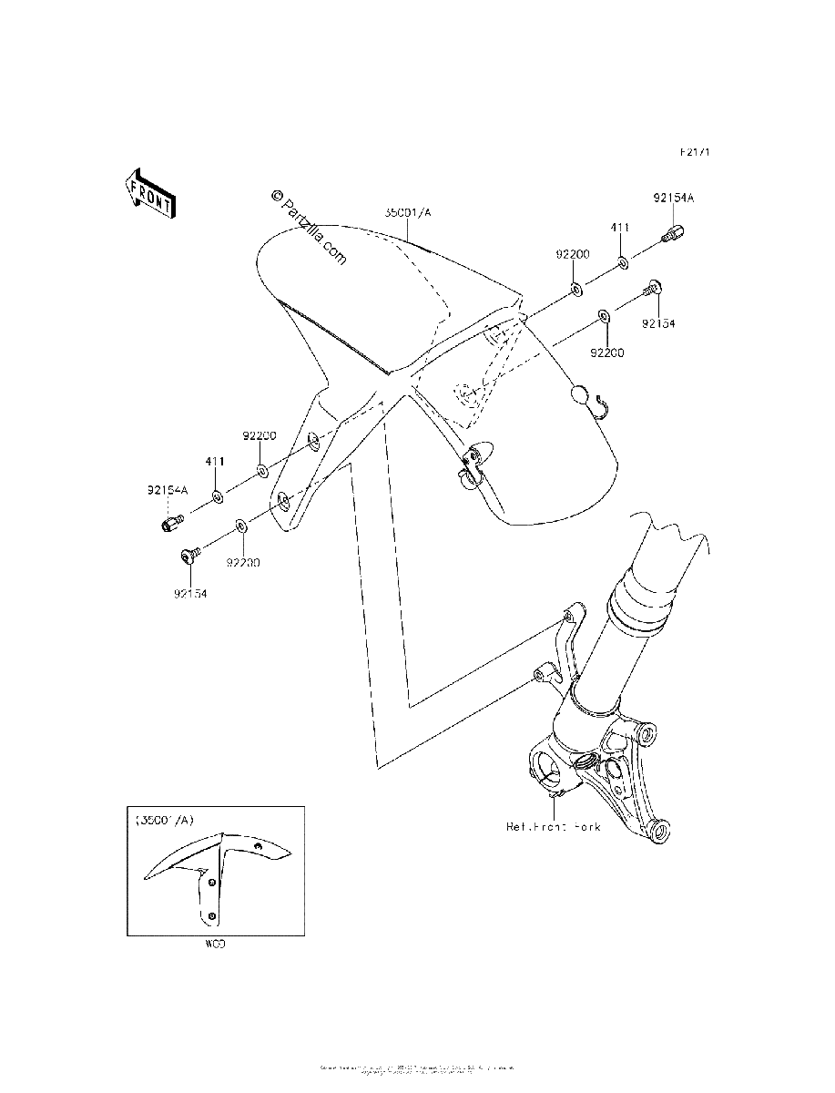 Diagrama de FRONT FENDER S